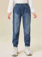 Plain Pocket Medium Wash Boys Clothing 3238