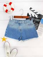 Ombre  Medium Wash Girls Denim Shorts 7829