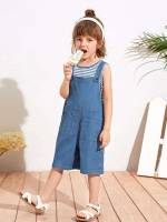 Medium Wash Capris Sleeveless Toddler Girls Clothing 2480