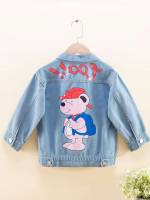 Regular Casual Long Sleeve Toddler Boy Denim Jackets  Coats 8109