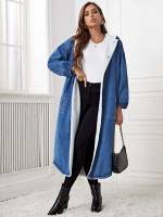 Casual Long Oversized Hooded Women Denim Jackets  Coats 6747