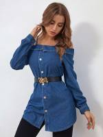  Casual Regular Fit Long Sleeve Women Denim Jackets  Coats 5495