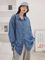  Collar Plain Women Denim 2128