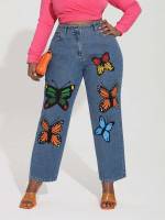  Pocket Plus Size Jeans 862