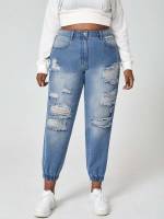  Pocket Plus Size Jeans 5357