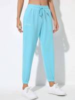  Mint Blue Regular Fit Women Activewear 9618