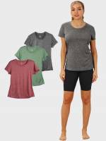 Round Neck Regular Fit Short Sleeve Women Activewear 8831