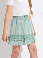 Boho Mint Green Tiered Layer Short Girls Clothing 1213