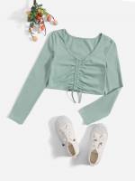  Mint Green Drawstring Kids Clothing 4682