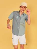  Collar Short Sleeve Street Men Clothing 5058