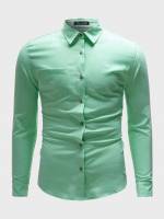 Regular Pocket Regular Fit Mint Green Men Tops 612