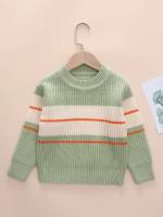 Mint Green Regular Fit Striped Kids Clothing 945