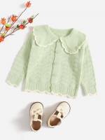 Cute Lettuce Trim Mint Green Toddler Girls Clothing 499