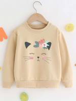  Round Neck Long Sleeve Regular Fit Toddler Girls Clothing 7184