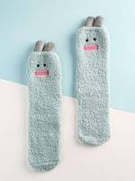 Mint Green Cartoon Women Socks 364