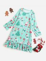 Round Neck Long Sleeve  Kids Underwear  Sleepwear 8576