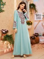  Long Sleeve Scoop Neck Plants Arabian Wear 5988