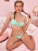  Cute Mint Green Women Bra  Panty Sets 622