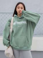 Long Hooded Drawstring Long Sleeve Women Sweatshirts 813