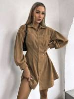  Regular Fit Long Sleeve Short Women Dresses 2506