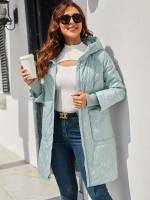  Long Sleeve Mint Green Women Winter Coats 6271