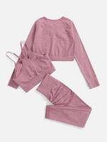  Plain Mint Green Women Sports Sets 8775