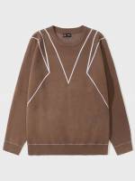 Mocha Brown Regular Fit Long Sleeve Men Knitwear 4182