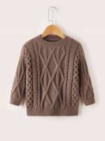  Casual Mocha Brown Toddler Boy Sweaters 5059