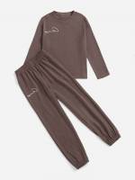 Round Neck Casual Long Sleeve Boys Loungewear 8765