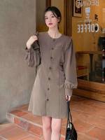 Ruched Regular Fit Casual Long Sleeve Women Dresses 184
