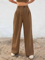  Plain Long Loose Women Pants 631