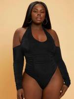   Mocha Brown Plus Size Jumpsuits  Bodysuits 5984