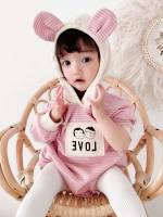 Patched  Cartoon Baby Bodysuits 8520