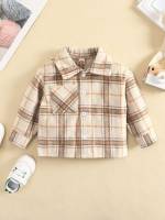 Plaid Collar Regular Regular Fit Baby  Mom 2154