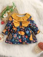 Short Regular Fit Ruffle Long Sleeve Baby Clothing 7979