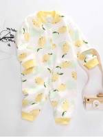 Long Sleeve Fruit&Vegetable Multicolor Baby Jumpsuits 3747