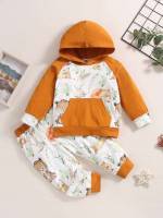 Multicolor Hooded Casual Baby Clothing 7503