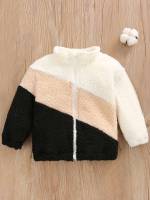 Colorblock Long Sleeve Regular Casual Baby Jackets  Coats 4557