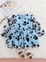 Boho Short Long Sleeve V neck Baby Clothing 154