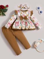 Long Sleeve Multicolor Boho Baby Sets 701