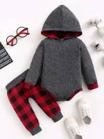 Multicolor  Plaid Baby Clothing 9726