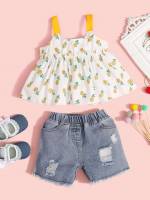 Straps Regular Fit Sleeveless Baby Clothing 5936