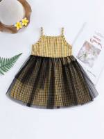 Short Sleeveless Plaid Baby Clothing 641