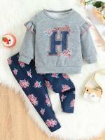 Long Sleeve Round Neck Regular Fit Baby Sets 8031