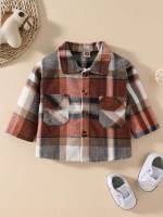  Plaid Long Sleeve Collar Baby Jackets  Coats 4720