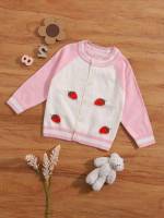  Button Front Round Neck Regular Baby Knitwear 446