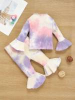 Stand Collar Tie Dye Slim Fit Baby  Mom 4693