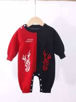 Multicolor Casual Letter Long Sleeve Baby Knitwear 812