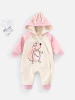  Long Sleeve Hooded Long Baby Onesies 6987