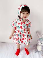 Button  Short Sleeve Baby Clothing 4772
